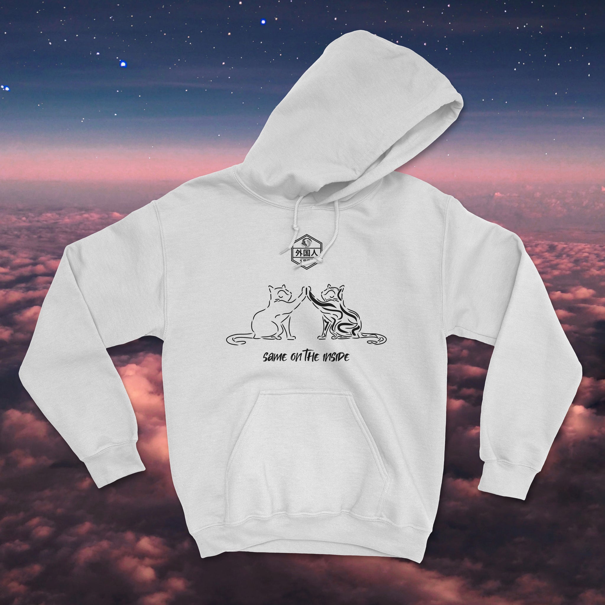 Same On The Inside Cat Friends Unisex Hoodie