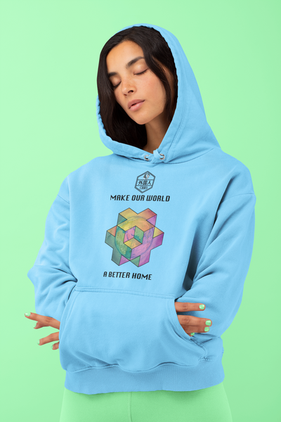 Make Our World A Better Home Unisex Hoodie (Trippy 3D Earth)